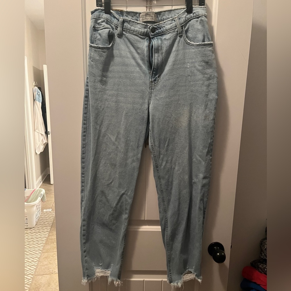 ABERCROMBIE ANKLE STRAIGHT ULTRA HIGH RISE 31/12